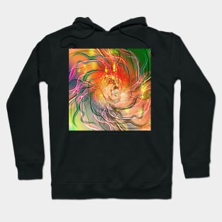 Electricity. Human Face drawing/ portrait. Hoodie